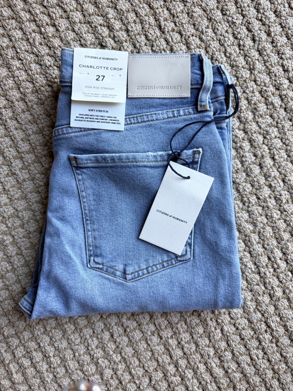 Citizens of Humanity Charlotte Crop Jeans - Light Blue Denim